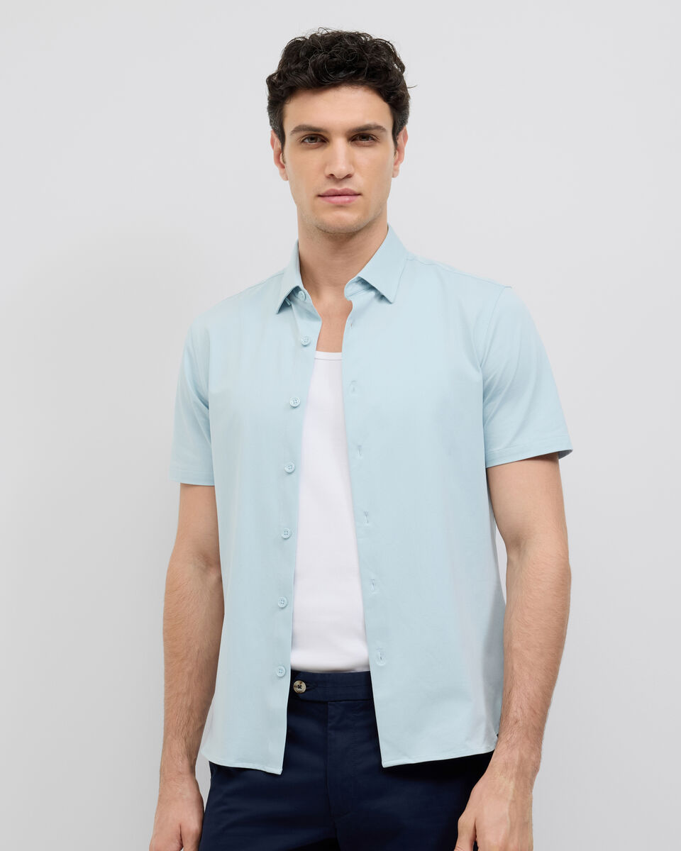Travel Performance Short Sleeve Shirt, Light Blue, hi-res